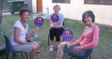 Volunteers Sue Williamson, Anne Scollon and Maree Twomey